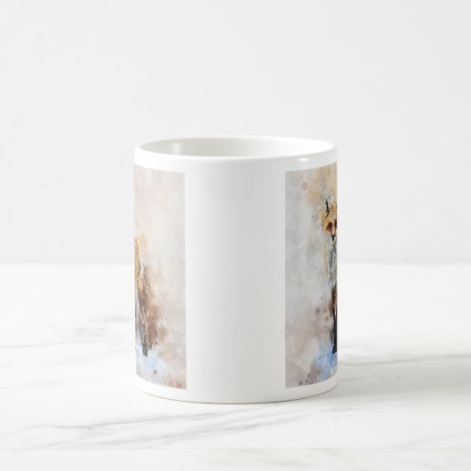 Mug Portrait d'aquarelle Red Fox 02 (Centre)