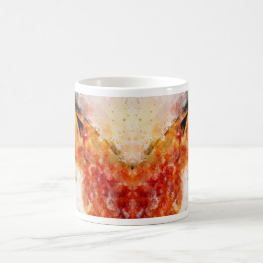 Mug Portrait d'aquarelle Red Fox 03 (Centre)