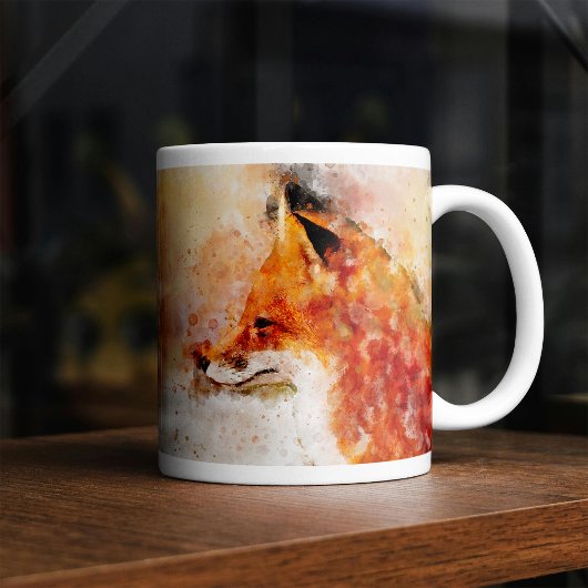 Mug Portrait d'aquarelle Red Fox 03