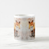 Mug Portrait d'aquarelle Red Fox 04 (Centre)