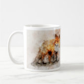 Mug Portrait d'aquarelle Red Fox 04 (Gauche)