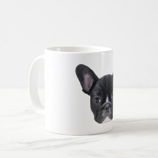 Mug Portrait d'art de Bulldog en France (Devant gauche)
