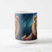 Mug Portrait d'art numérique de Lion-56556 (Centre)