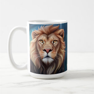 Mug Portrait d'art numérique de Lion-56556