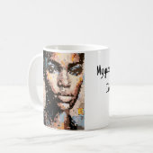 Mug Portrait d'art Pixel Vibrant de Ferocity (Devant gauche)