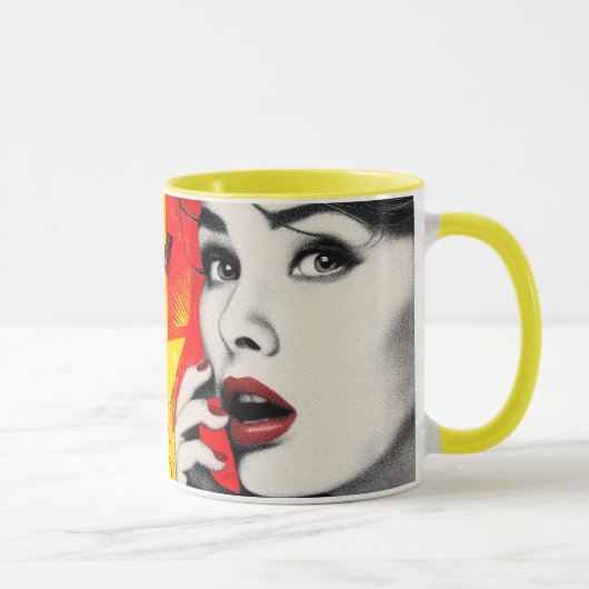 Mug Portrait d'art pop double (Droite)