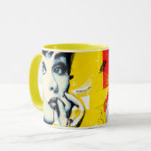 Mug Portrait d'art pop double (Devant gauche)
