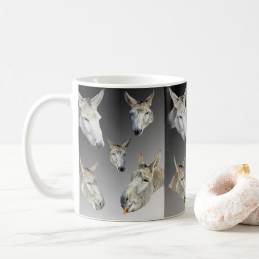 Mug portrait de A Donkey, (Avec donut)