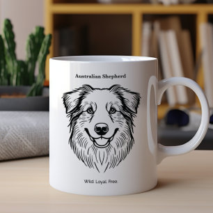 Mug Portrait de berger australien