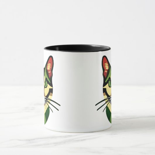 Mug Portrait de chat Camouflage (Centre)