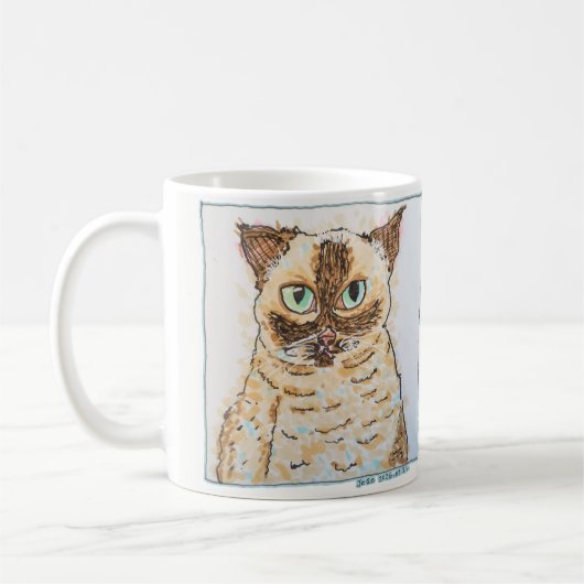 Mug Portrait de Chat Fantaisiste Coloré (Gauche)