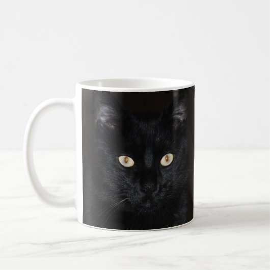 Mug Portrait de chat noir (Gauche)