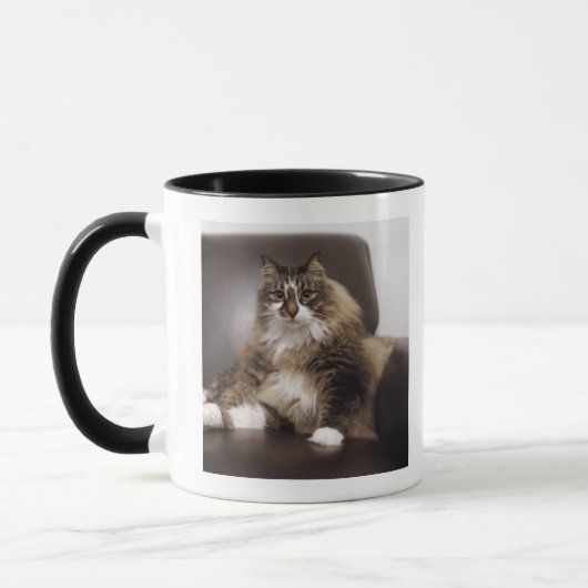Mug Portrait de chat se reposant dans la chaise (Gauche)