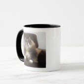 Mug Portrait de chat se reposant dans la chaise (Devant gauche)