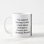 Mug Portrait de cheval arabe noir (Gauche)