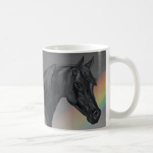 Mug Portrait de cheval arabe noir