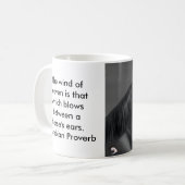 Mug Portrait de cheval noir arabe (Devant gauche)