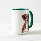 Mug Portrait de chien brun (Devant droit)
