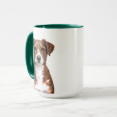 Mug Portrait de chien brun (Devant gauche)
