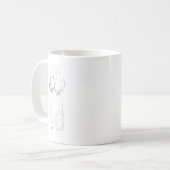 Mug Portrait de chien caniche standard  (Devant gauche)