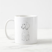 Mug Portrait de chien caniche standard  (Gauche)