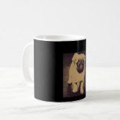 Mug Portrait de chien Carlin mignon (Devant gauche)