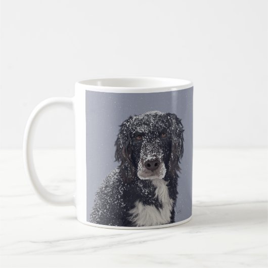 Mug portrait de chien croisé spaniel (Gauche)