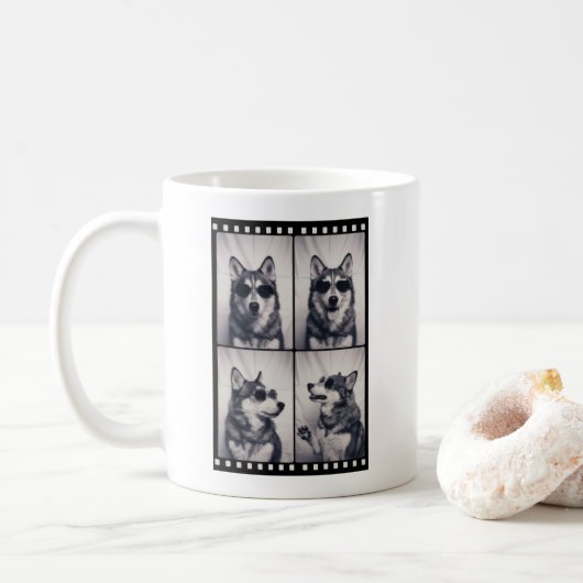 Mug Portrait de chien Husky (Avec donut)