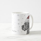 Mug Portrait de chien Noël (Devant droit)