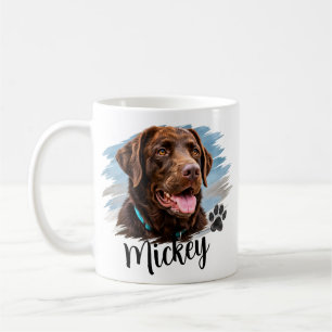 Mug Portrait de chien personnalisé
