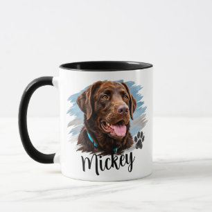 Mug Portrait de chien personnalisé