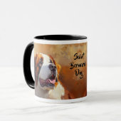 Mug Portrait de chien Saint-Bernard (Devant gauche)