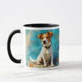 Mug Portrait de chien Terrier Jack Russell (Gauche)