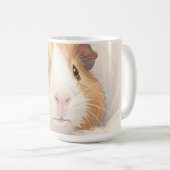 Mug Portrait de Cochon d'Inde Mignon et Fluffy (Devant droit)