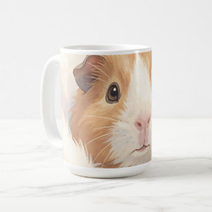 Mug Portrait de Cochon d'Inde Mignon et Fluffy