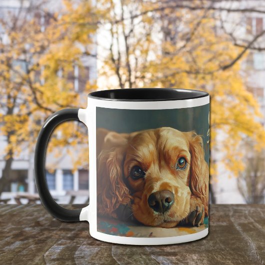 Mug Portrait de Cocker Spaniel Américain Buff