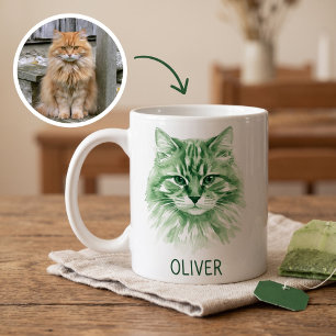 Mug Portrait de compagnie en aquarelle coloré Floofkin