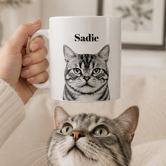 Mug Portrait de compagnie personnalisé | Télécharger u