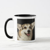 Mug Portrait de corgi noir, brun et blanc (Gauche)
