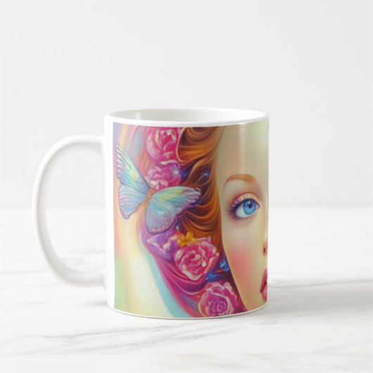 Mug Portrait de couronne éthérée (Gauche)
