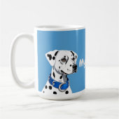 Mug Portrait de Dalmatien avec collier bleu (Gauche)