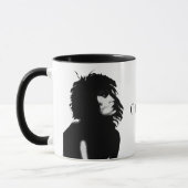 Mug Portrait de déesse gothique Art original Noir Blan (Gauche)