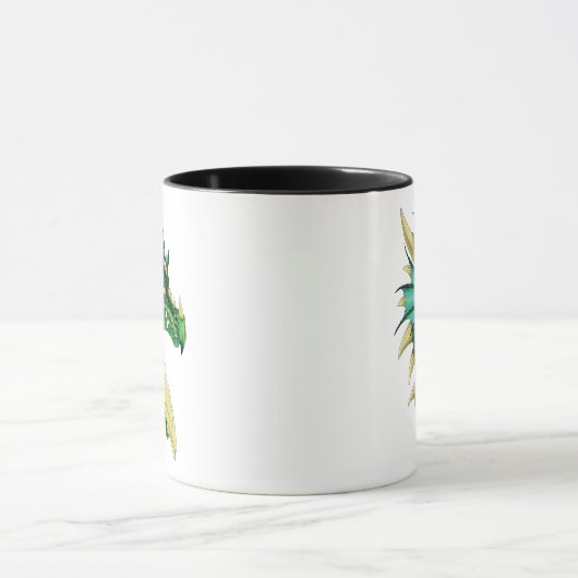 Mug Portrait de dragon vert (Centre)