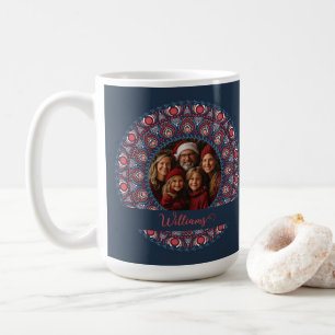 Mug Portrait de famille personnalisé Russet Christmas