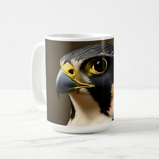 Mug Portrait de Faucon Pèlerin (Devant gauche)