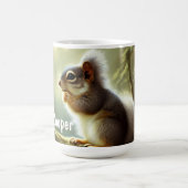 Mug Portrait de faune de bébé écureuil personnalisé (Centre)