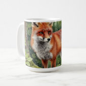 Mug Portrait de faune forestière du renard roux (Devant gauche)