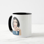 Mug Portrait de femme éditorial (Devant gauche)
