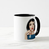 Mug Portrait de femme éditorial (Devant droit)
