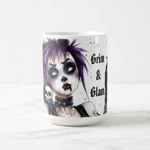 Mug Portrait de Fille Gothique - Sombre & Glam